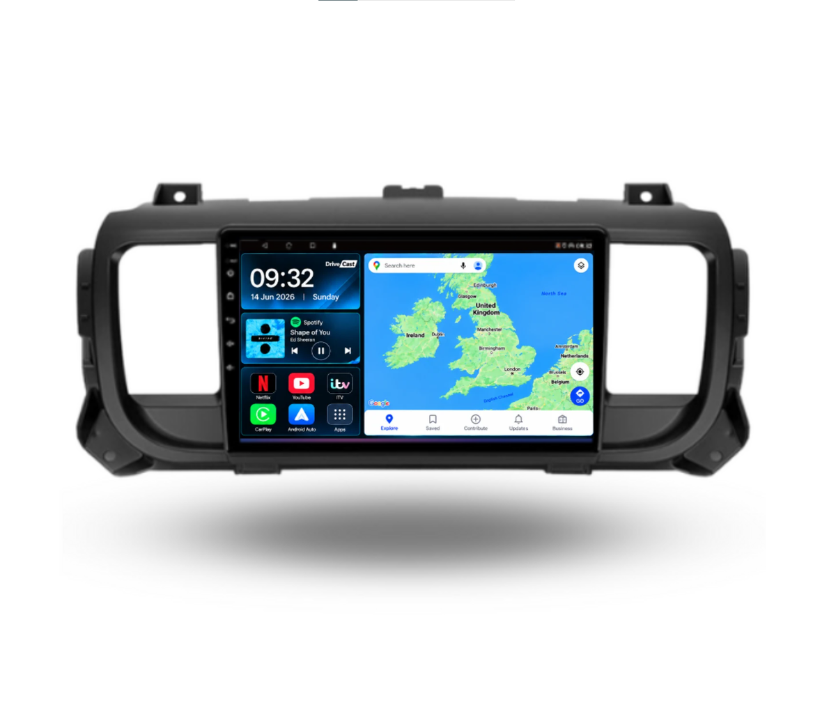 Citroen Jumpy Spacetourer Dispatch Peugeot Expert Vauxhall Vivaro / Proace / Scudo 2016-2023 Android 15 Car Stereo Head Unit | CarPlay & Android Auto - DriveCast