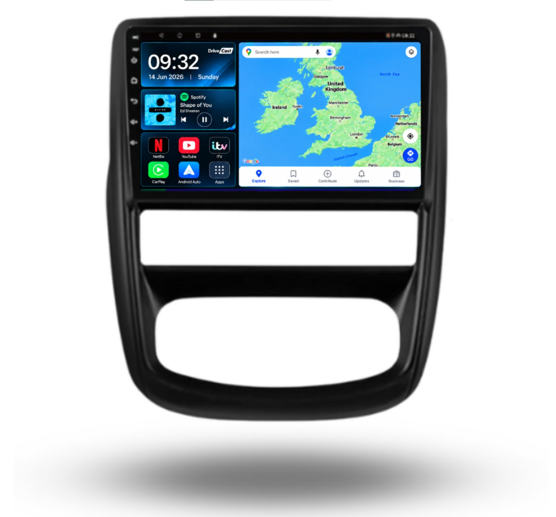 Dacia Duster 2010-2015 Android 15 Car Stereo Head Unit | CarPlay & Android Auto - DriveCast