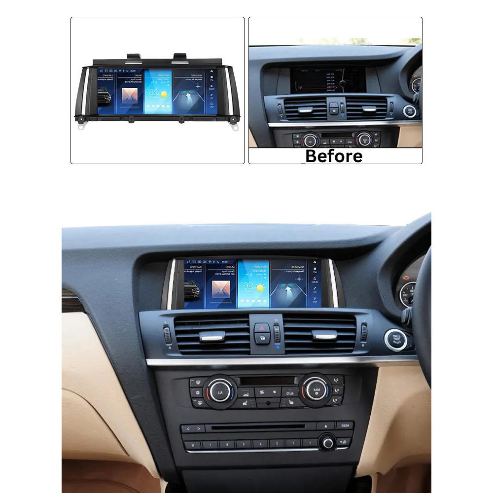 BMW X3 X4 2010-2018 Series F25 F26 Android 13 Wireless CarPlay & Android Auto Car Stereo Head Unit CIC NBT - DriveCast