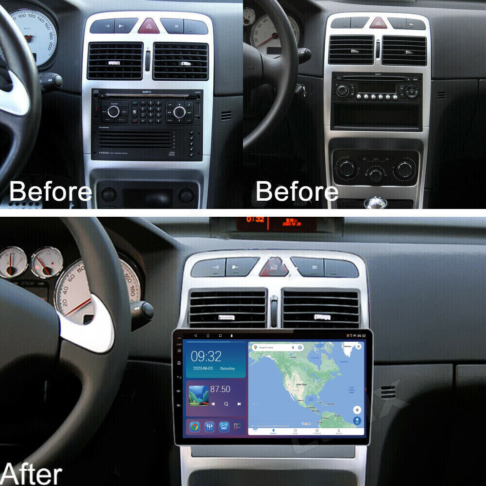Peugeot 307 CC 2001-2008 Android 13 Wireless CarPlay & Android Auto Car Stereo Head Unit - DriveCast