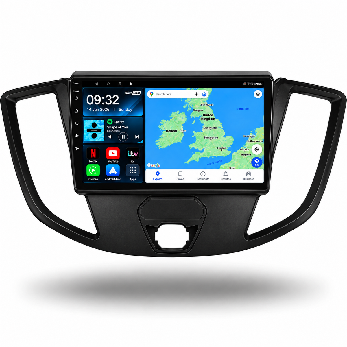Ford Transit Tourneo 2013-2019 Android 13 Kabelloses CarPlay und Android Auto Autoradio-Haupteinheit