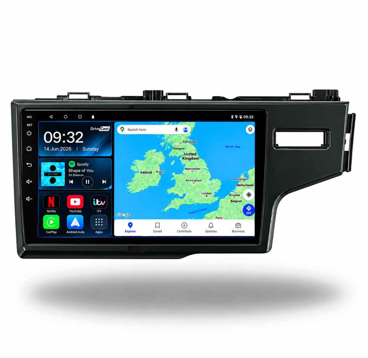 Honda Jazz 2007-2013 Android 13 Kabelloses CarPlay und Android Auto Autoradio-Haupteinheit