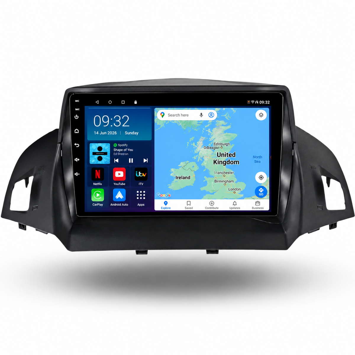 Ford Kuga Escape C-Max 2012-2019 Android 13 Kabelloses CarPlay und Android Auto Autoradio-Haupteinheit