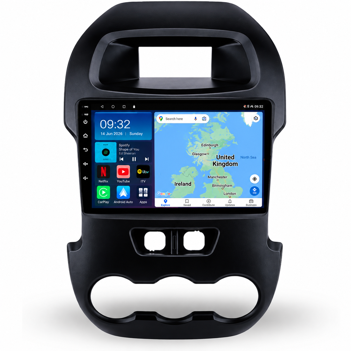 Ford Ranger T6 2011-2016 Android 13 Kabelloses CarPlay und Android Auto Autoradio-Haupteinheit