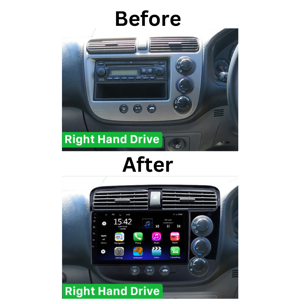 Honda Civic 2000-2005 Android 13 Wireless CarPlay & Android Auto Car Stereo Head Unit - DriveCast