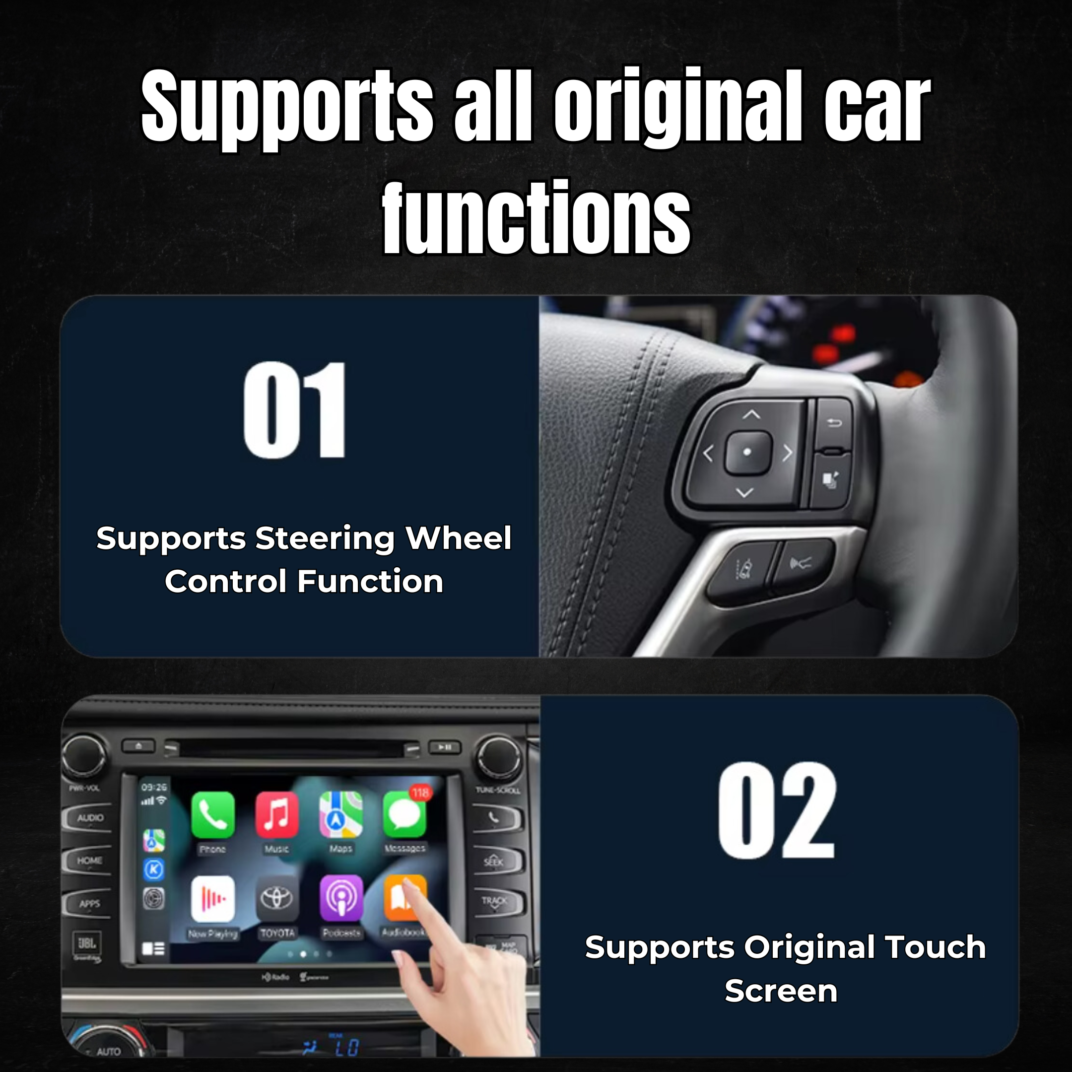 For Toyota CarPlay Android Auto Retrofit Integration - DriveCast