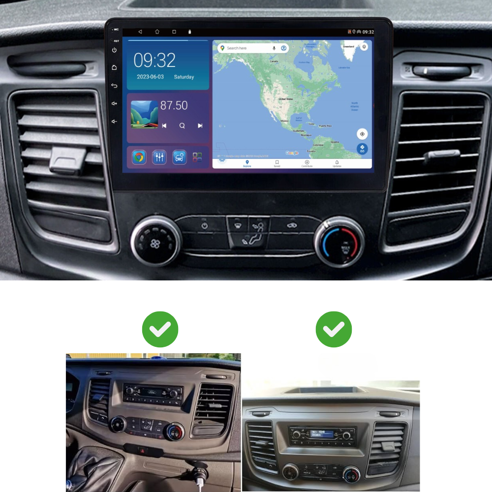 Ford Transit | Custom | Tourneo | 350 2018-2024 Android 13 Wireless CarPlay & Android Auto Car Stereo Head Unit - DriveCast
