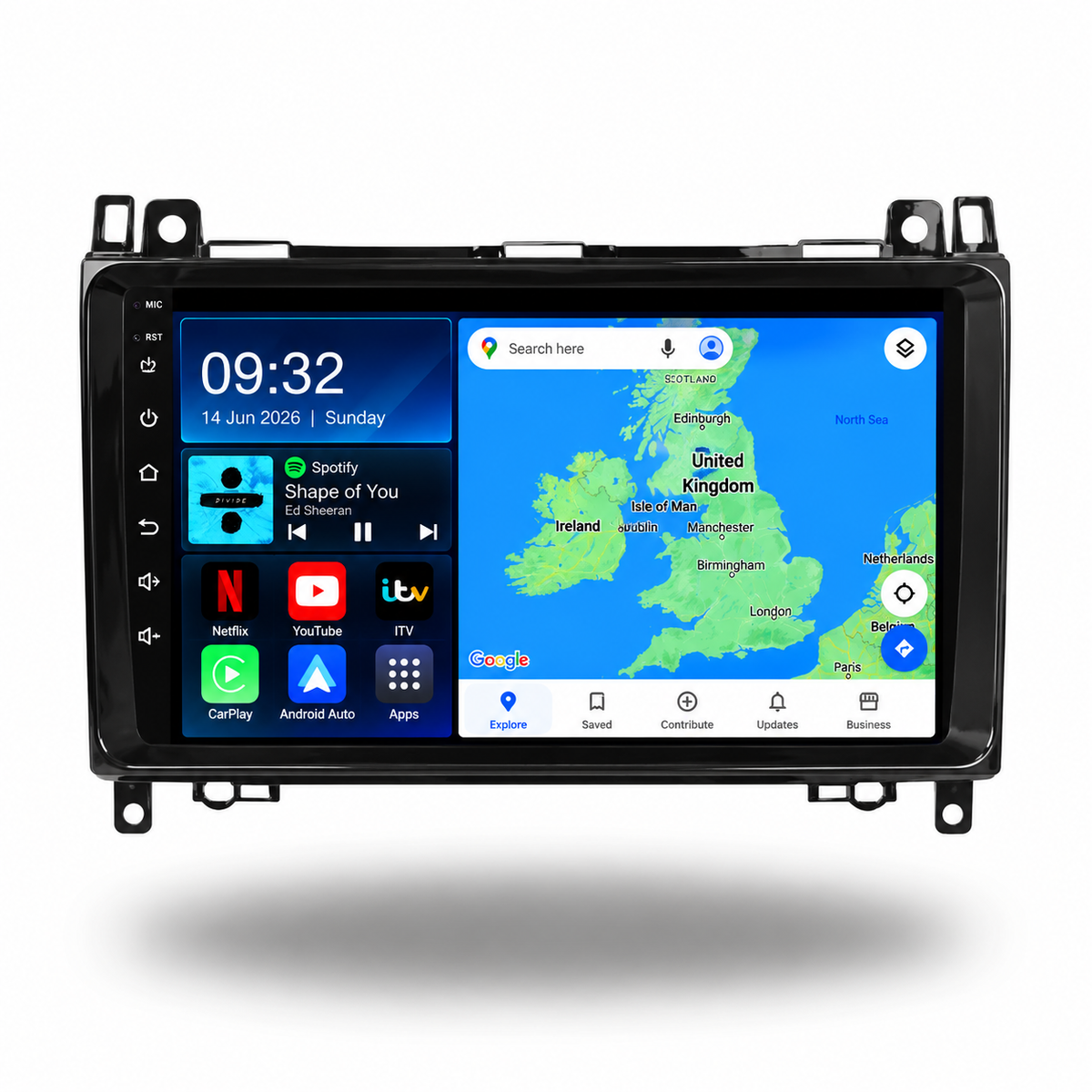 Mercedes Sprinter VW Crafter Android 15 CarPlay & Android Auto Car Stereo Head Unit - DriveCast
