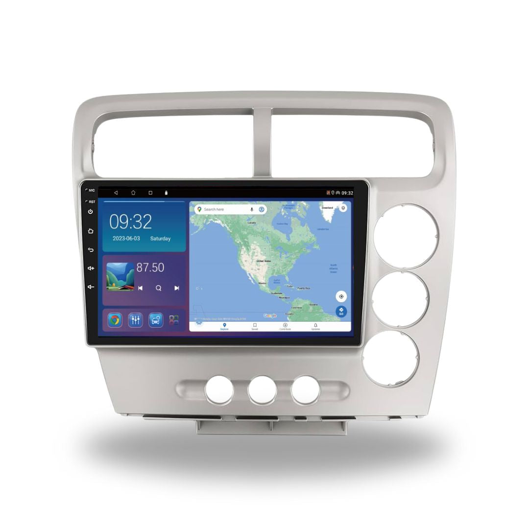 Autoradio Android 13 CarPlay sans fil et Android Auto pour Honda Civic 2000-2005