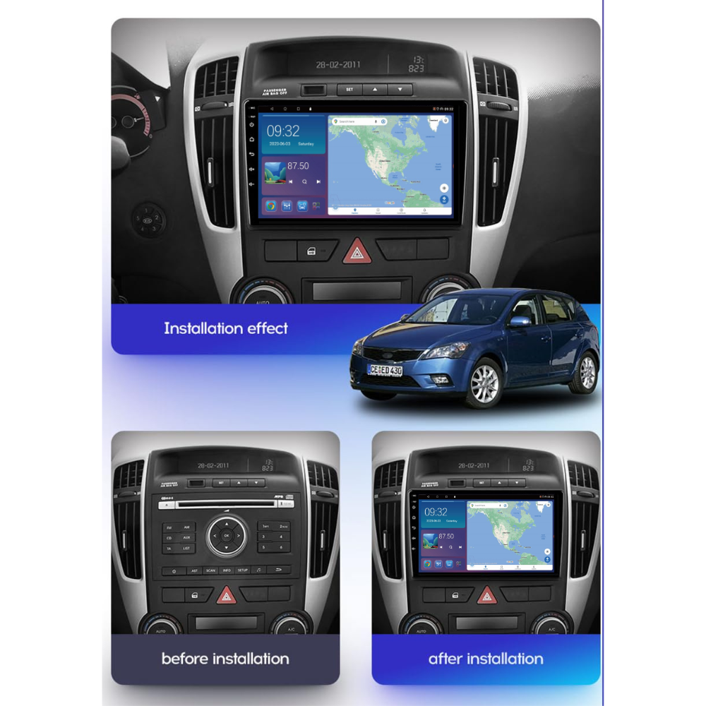 Kia Ceed ProCeed 2006-2012 Android 13 Wireless CarPlay & Android Auto Car Stereo Head Unit - DriveCast