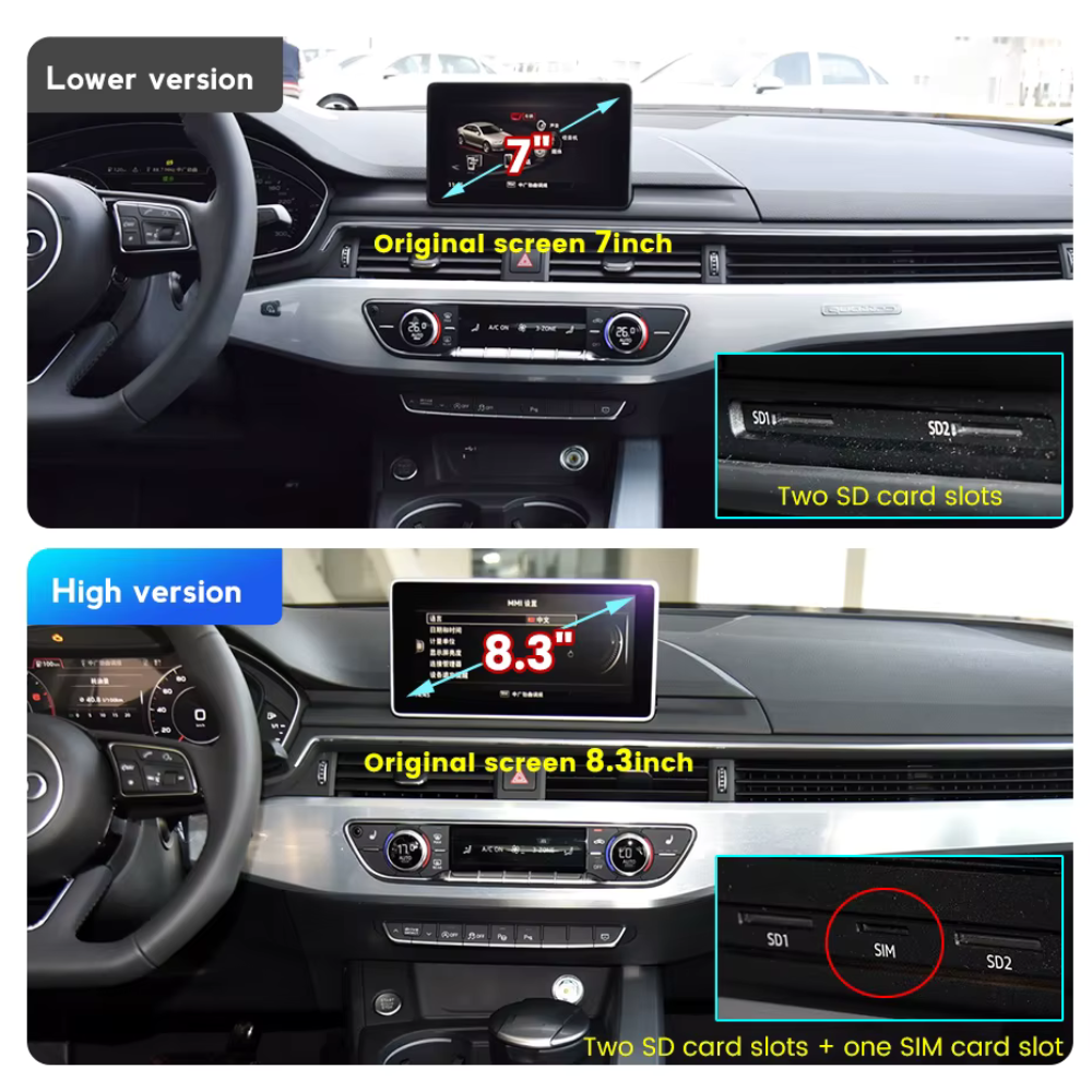 Audi A4 A5 B9 S RS 2015-2023 Android 13 Wireless CarPlay & Android Auto Car Stereo Head Unit RHD - DriveCast
