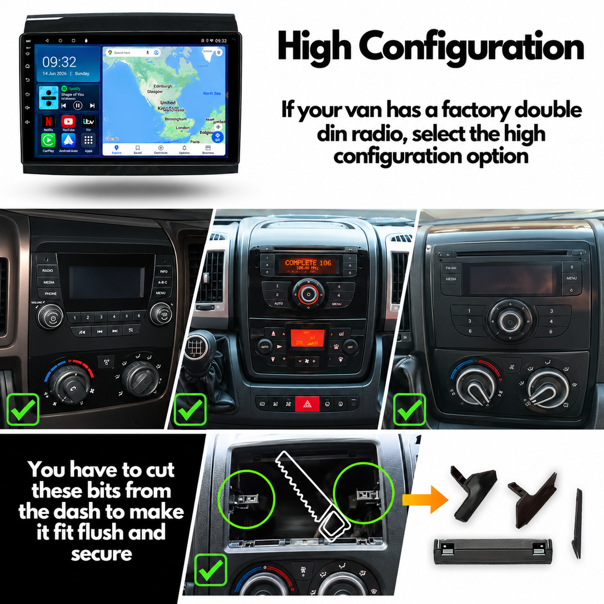 FIAT Ducato Peugeot Boxer Citroen Relay 2006-2022 Android 15 Car Stereo Head Unit | CarPlay & Android Auto - DriveCast