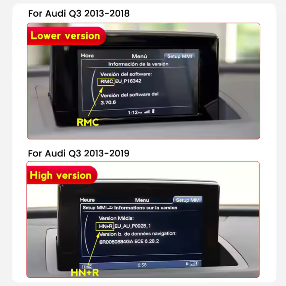 Audi Q3 RSQ3 2013-2019 Android 13 Wireless CarPlay & Android Auto Car Stereo Head Unit - DriveCast