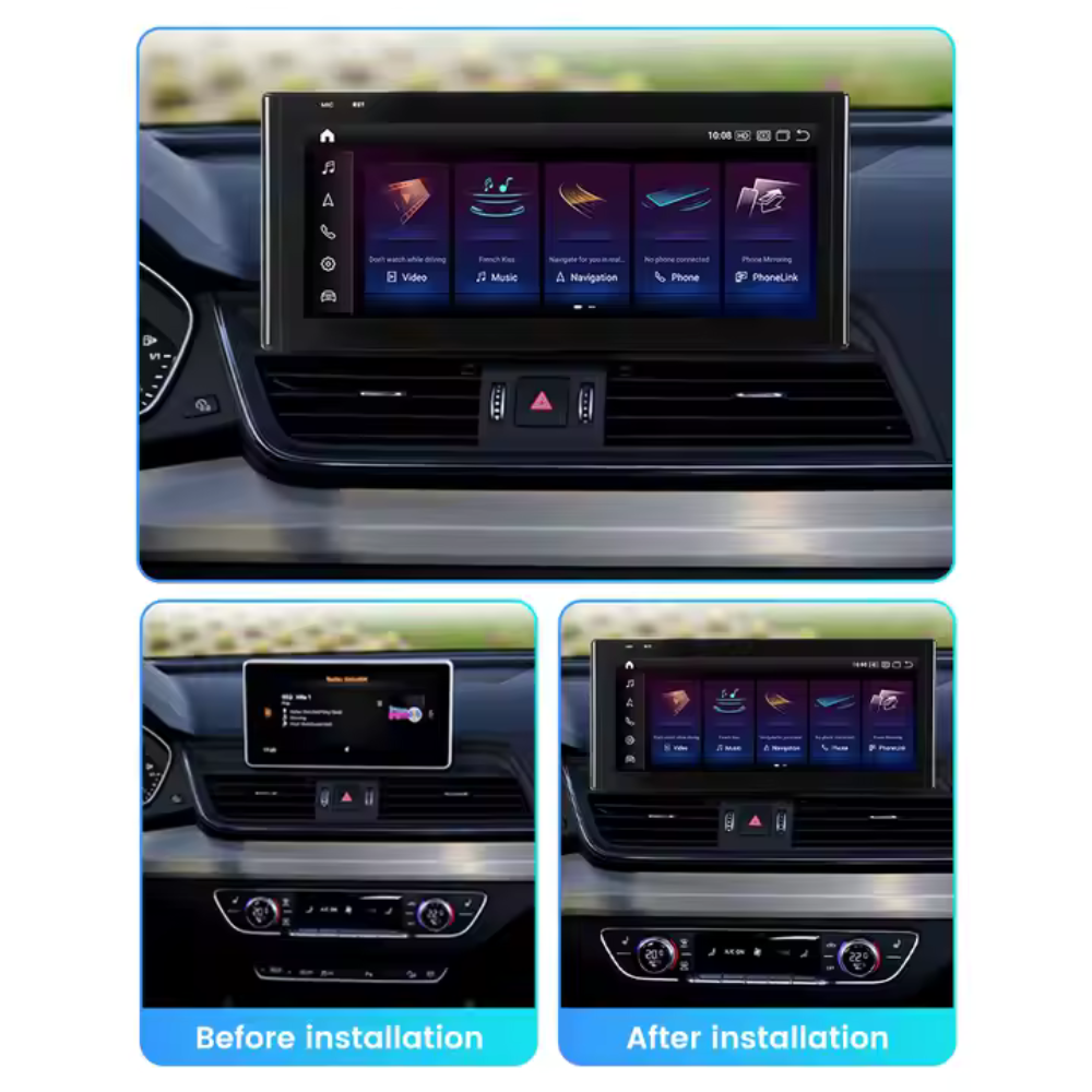 Audi Q5 SQ5 RSQ5 2016-2020 Android 13 Wireless CarPlay & Android Auto Car Stereo Head Unit RHD - DriveCast