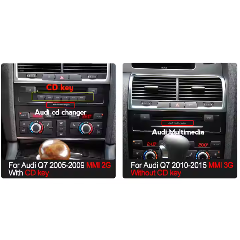 Audi Q7 2006-2015 Android 13 Wireless CarPlay & Android Auto Car Stereo Head Unit - DriveCast