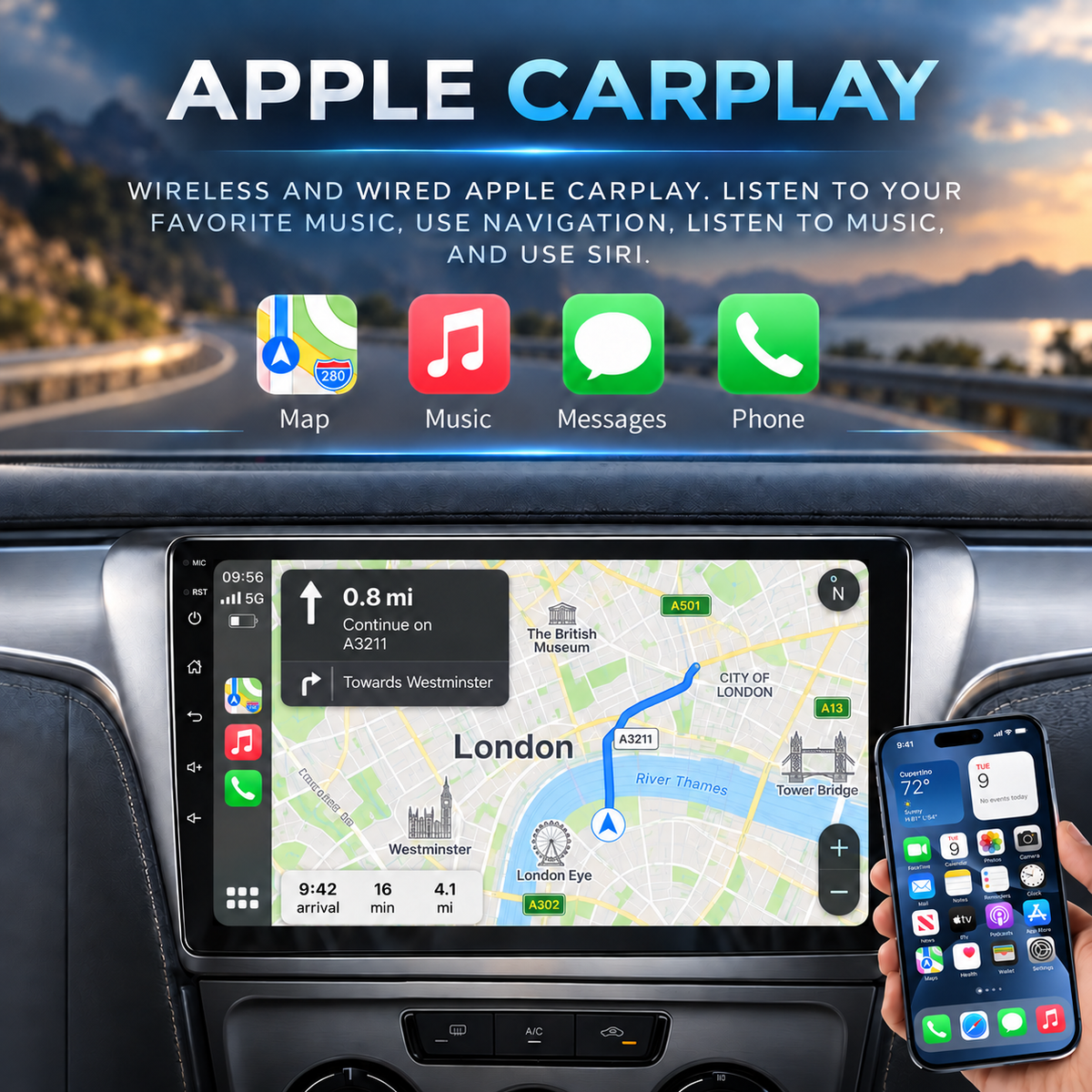 Audi A1/S1 2010-2018 Android 14 Stereo | CarPlay & Android Auto
