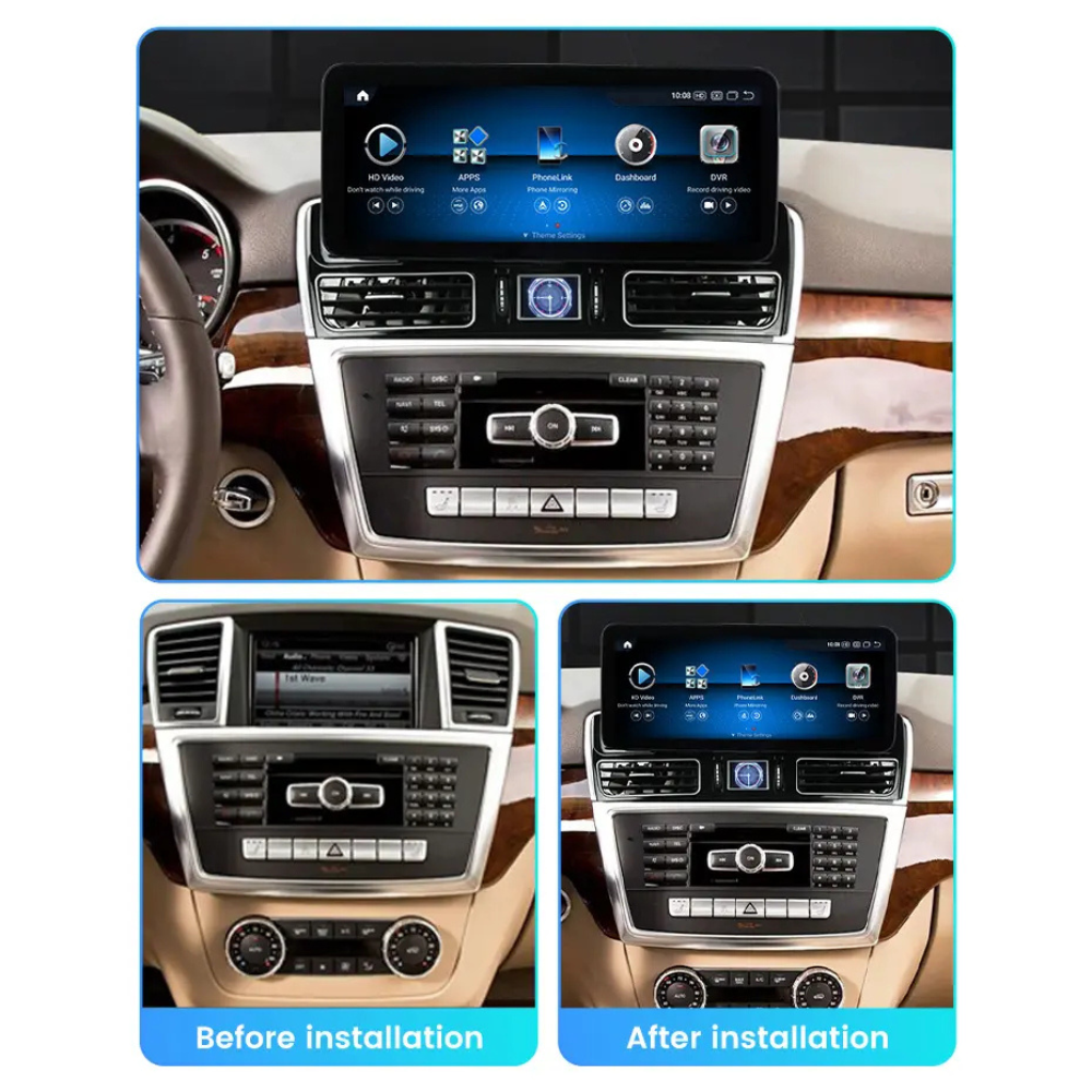 BMW 5er F10 F11 F18 Android 13 Autoradio Kabelloses CarPlay und Android Auto Head Unit NBT 12,3 Zoll 