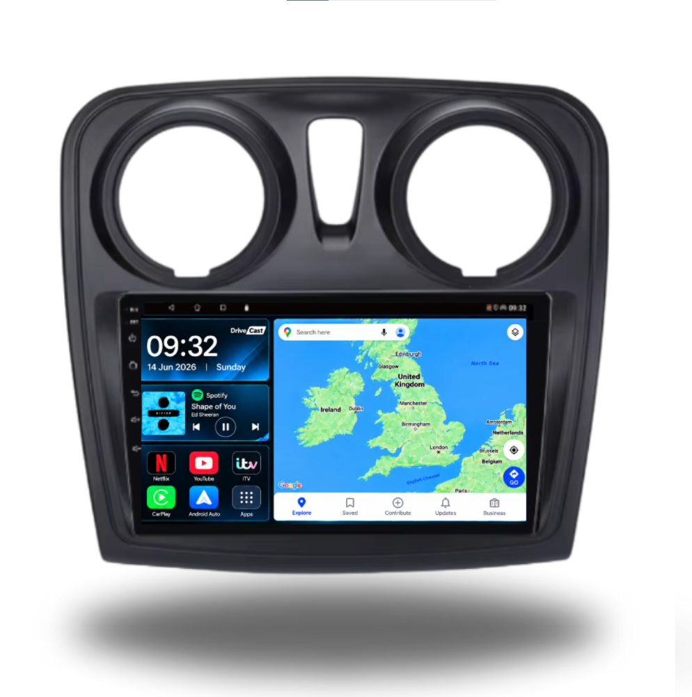 Dacia Logan 2004-2009 Android 15 Car Stereo Head Unit | CarPlay & Android Auto - DriveCast