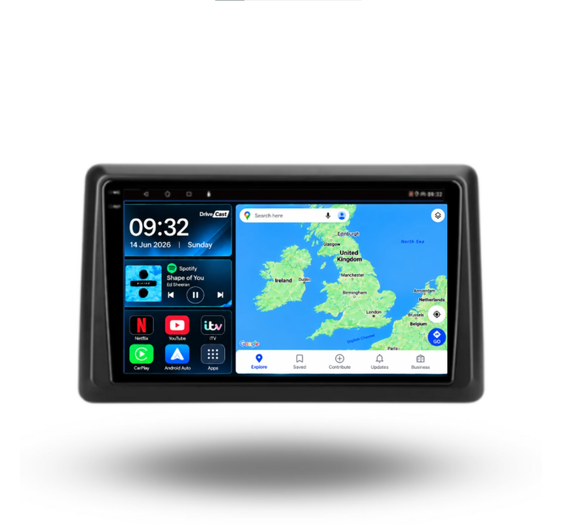 Dacia Logan 2004-2009 Android 15 Wireless CarPlay Android Auto Car Stereo Head Unit - DriveCast
