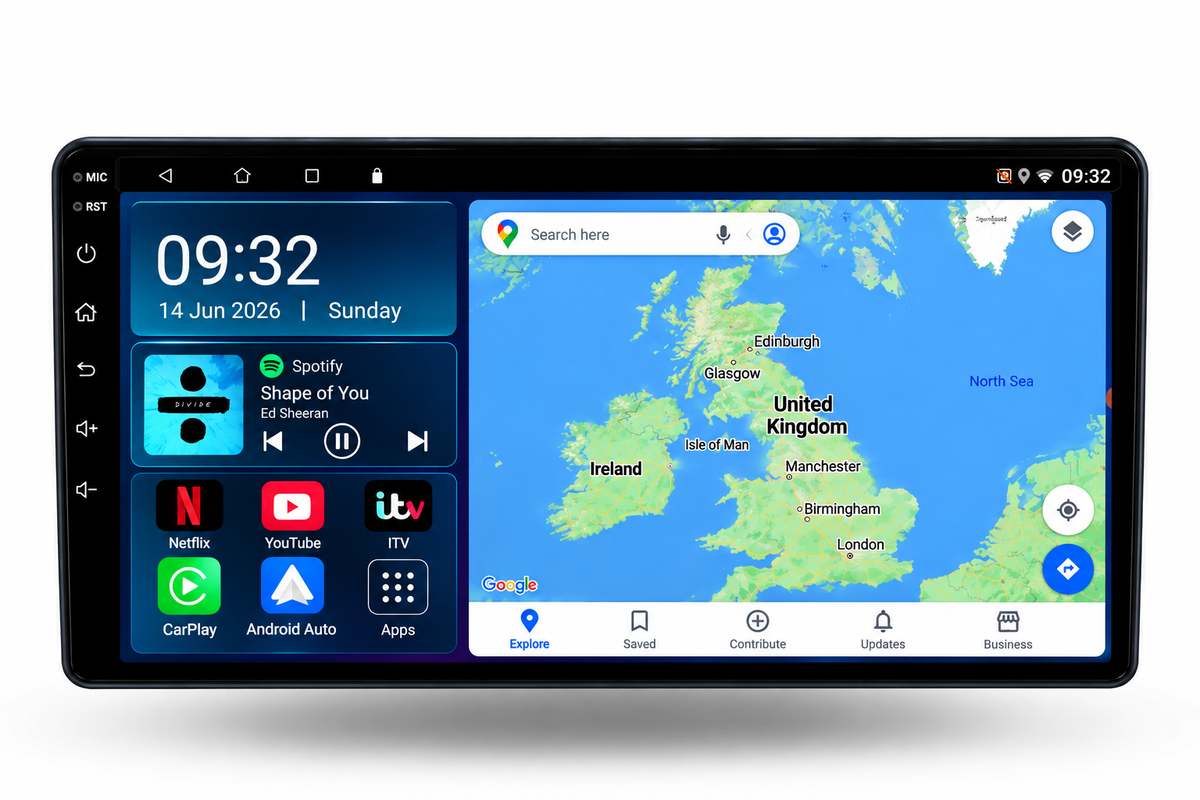 FIAT 500 500C 500E 2015-2020 Android 15 Car Stereo Head Unit | CarPlay & Android Auto - DriveCast