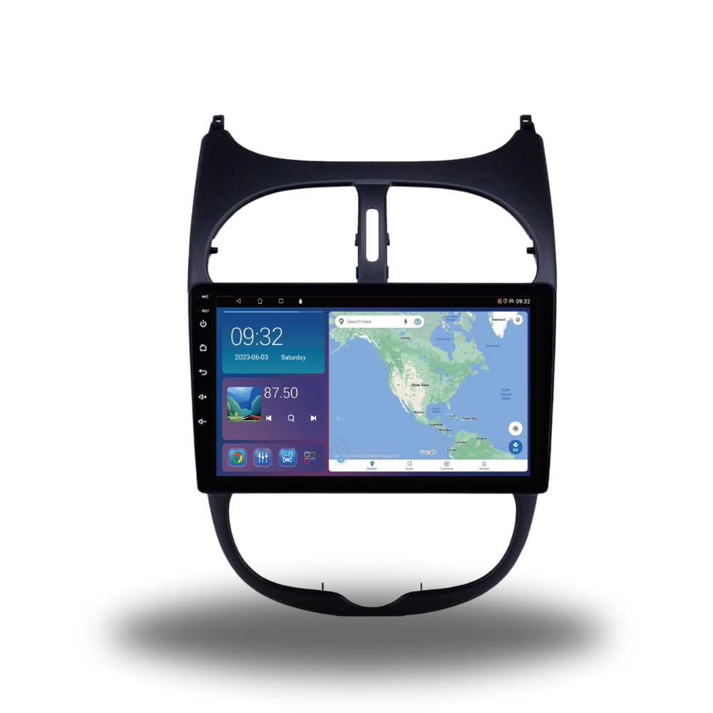 Radio Android 9" Para Peugeot 206/Citroën C2 (2002-2010) - Con CarPlay, Android Auto Y Cámara Trasera