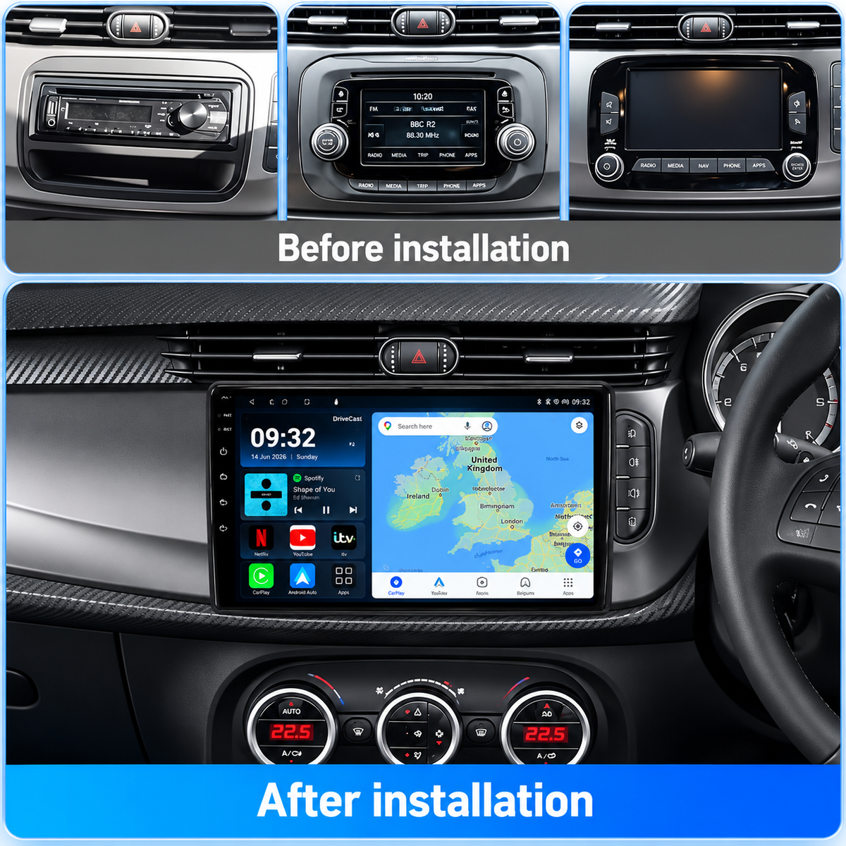 Alfa Romeo Giulietta 2012-2020 Android 15 Car Stereo Head Unit | CarPlay Android Auto - DriveCast