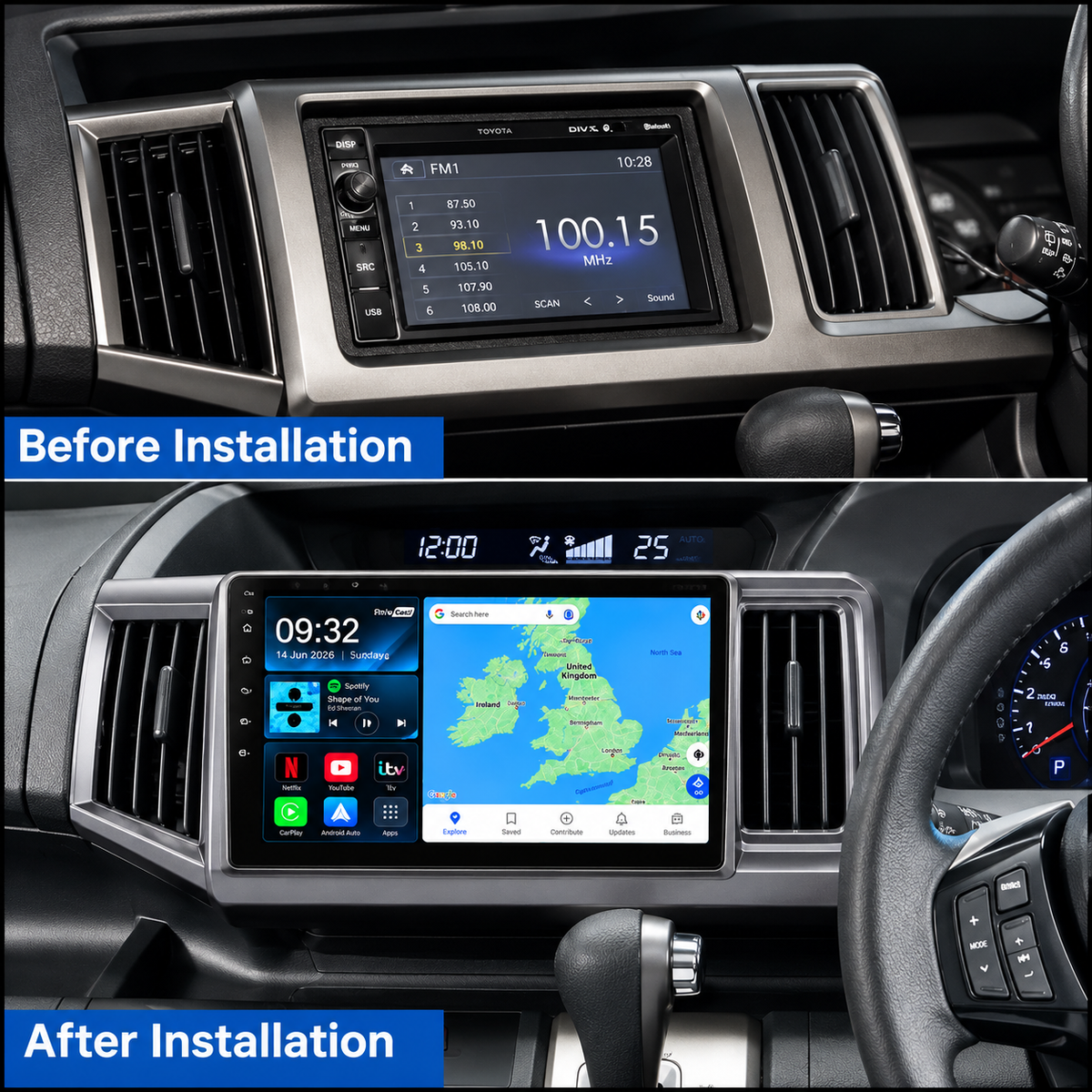 Honda Stepwgn 2009-2015 Android 13 Kabelloses CarPlay und Android Auto Autoradio-Haupteinheit RHD 
