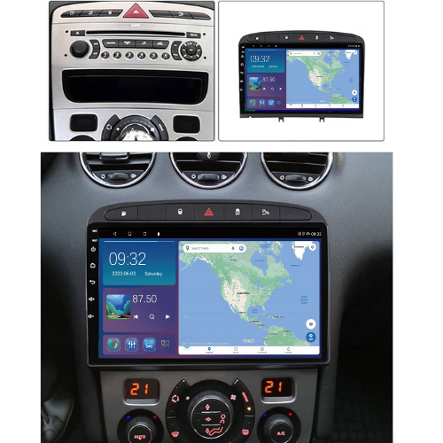 Peugeot 308 308SW 408 2007-2013 Android 13 Wireless CarPlay & Android Auto Car Stereo Head Unit Bose - DriveCast