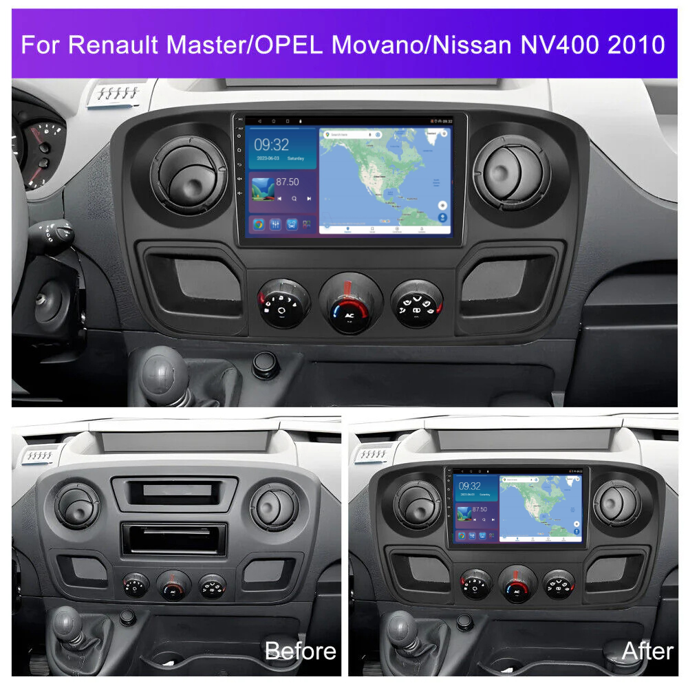 Renault Master Vauxhall Movano Nissan NV400 2010-2021 Android 13 Wireless CarPlay Android Auto Car Stereo Head Unit