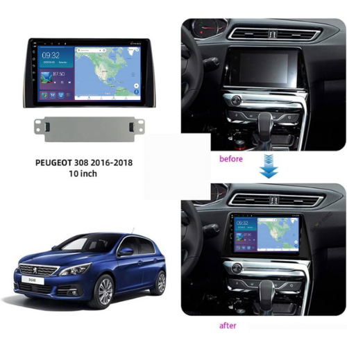 Peugeot 308 2016-2018 Android 13 Wireless CarPlay & Android Auto Car Stereo Head Unit - DriveCast