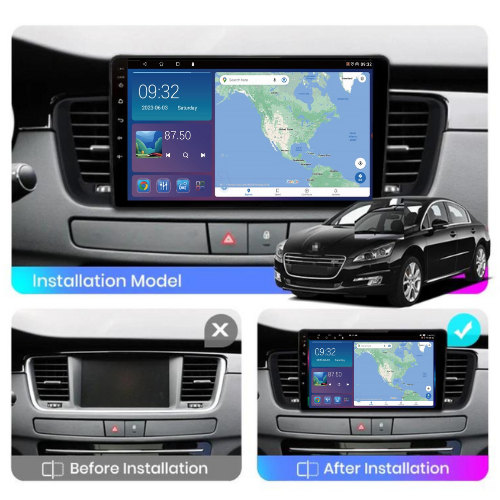 Peugeot 508 508SW 2011-2018 Android 13 Wireless CarPlay Android Auto Car Stereo Head Unit - DriveCast