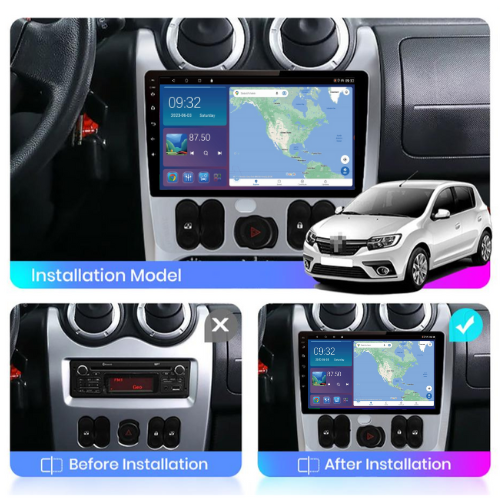 Dacia Logan Sandero Duster 2009-2015 Nissan NP 200 2010-2013 Android 13 Wireless CarPlay Android Auto Car Stereo Head Unit - DriveCast