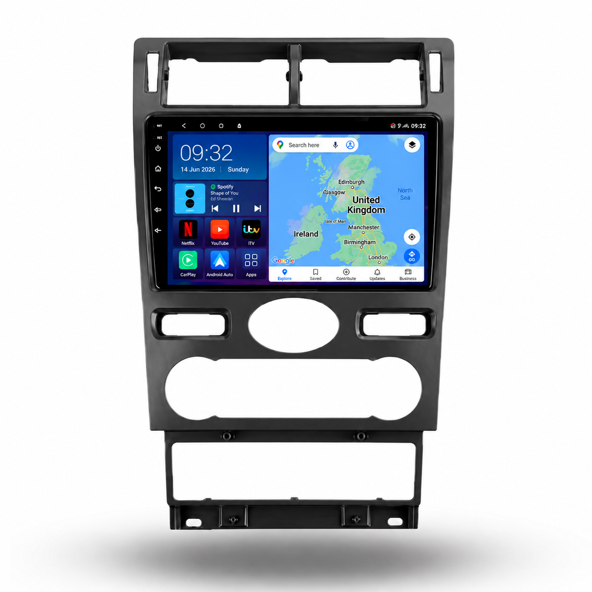 Ford Mondeo MK3 2000-2007 Android 13 Kabelloses CarPlay und Android Auto Autoradio-Haupteinheit 