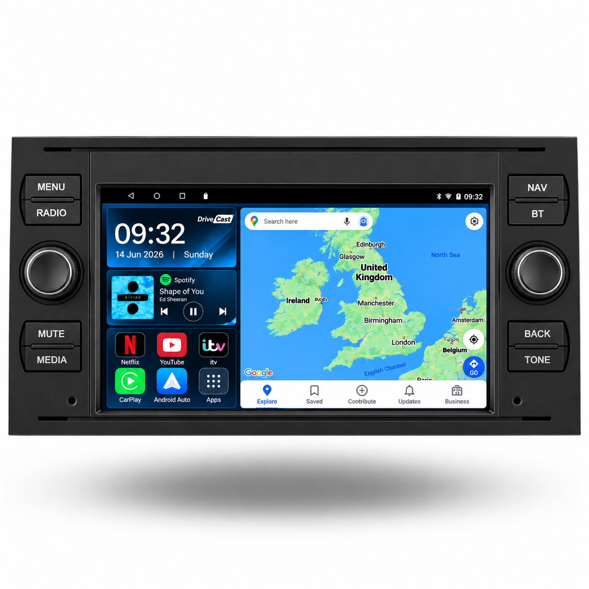 Ford Transit Kuga MK7 2006-2013 Android 13 Kabelloses CarPlay und Android Auto Autoradio-Haupteinheit 