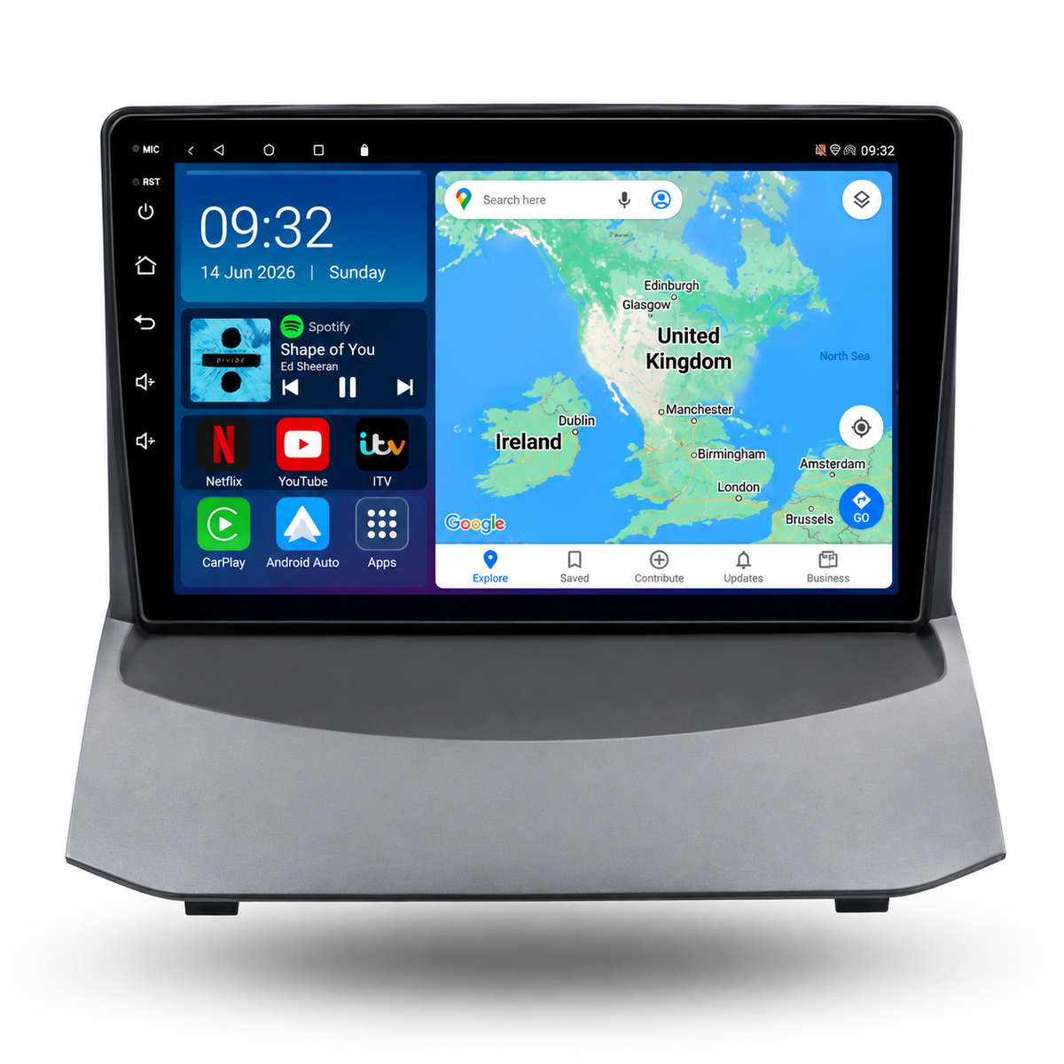 Ford Fiesta MK7 2008-2017 Android 13 Kabelloses CarPlay und Android Auto Autoradio-Haupteinheit 