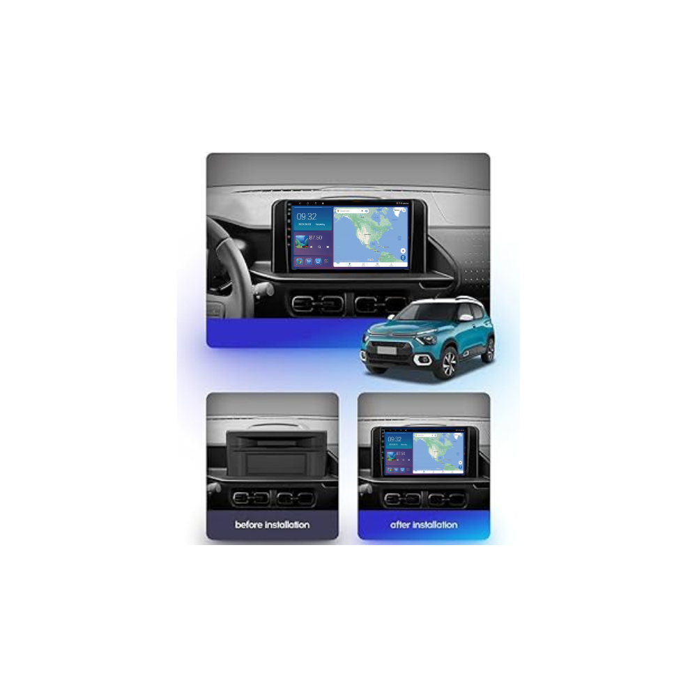 Citroen C3 C3 Aircross 2022-Present Android 13 Wireless CarPlay & Android Auto Car Stereo Head Unit - DriveCast