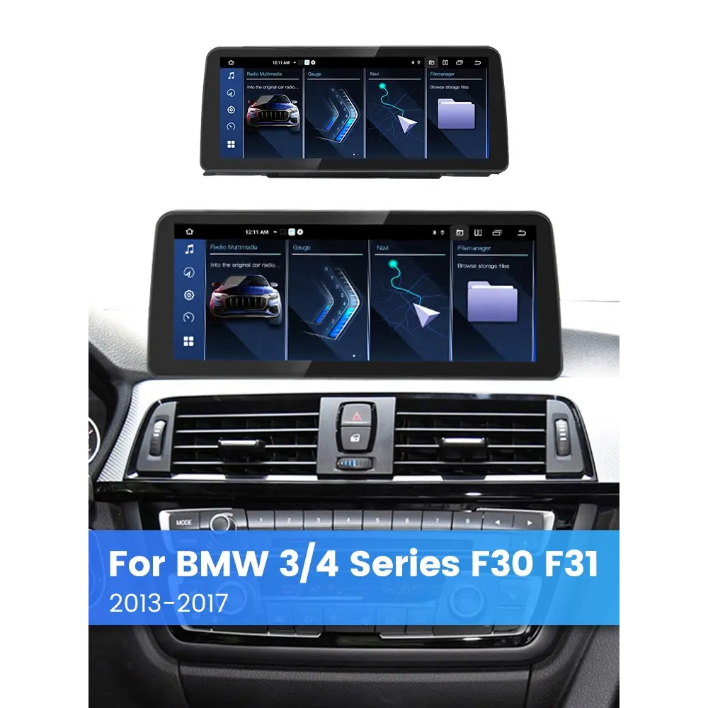 BMW 3 4 2011-2019 Series F30 F31 F32 F33 F34 F36 Android 13 Wireless CarPlay & Android Auto Car Stereo Head Unit CIC NBT EVO