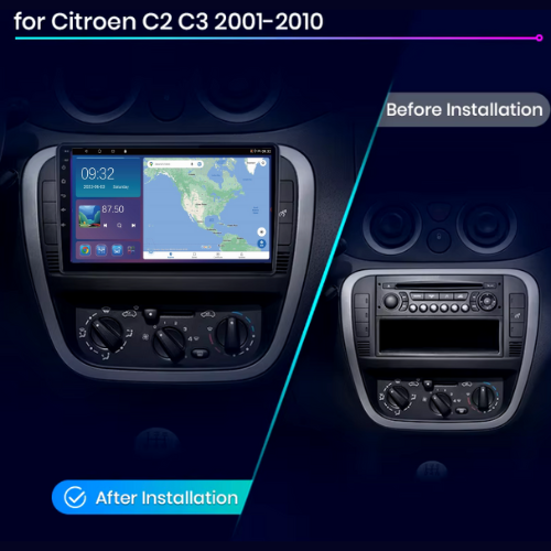 Citroen C2 C3 2001-2010 Android 13 Wireless CarPlay & Android Auto Car Stereo Head Unit - DriveCast