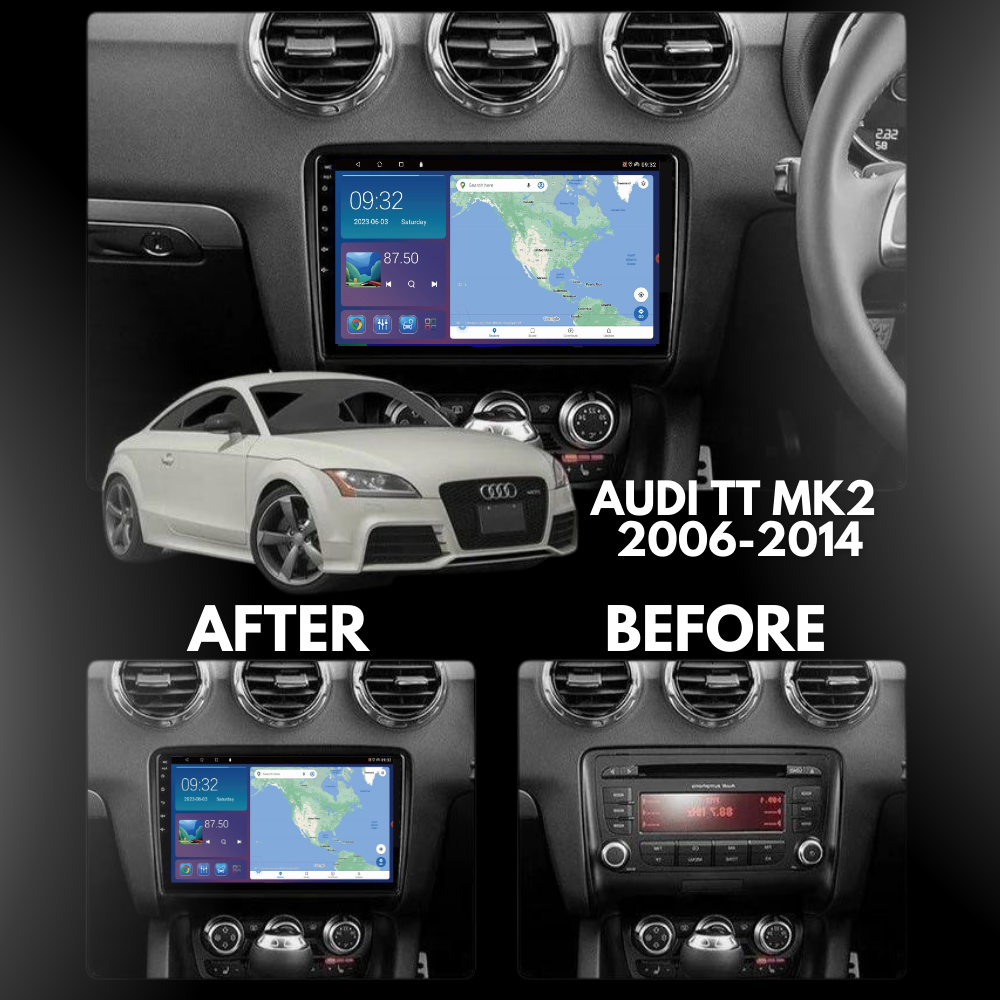 Audi TT TTS TTRS MK2 2006-2014 Android 13 Wireless CarPlay & Android Auto Car Stereo Head Unit Bose - DriveCast