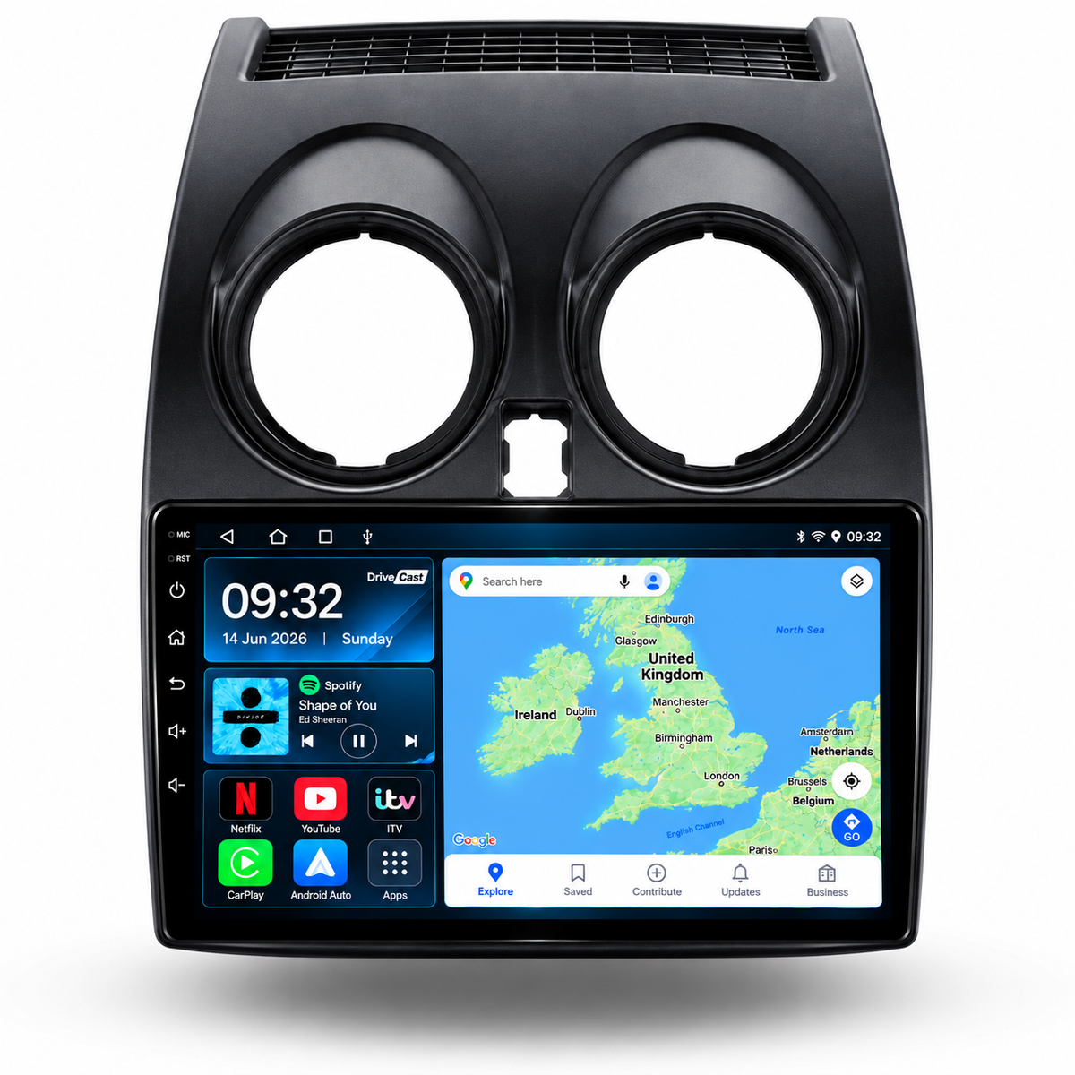 Nissan Qashqai 2006-2013 Android 15 Wireless CarPlay & Android Auto Car Stereo Head Unit - DriveCast