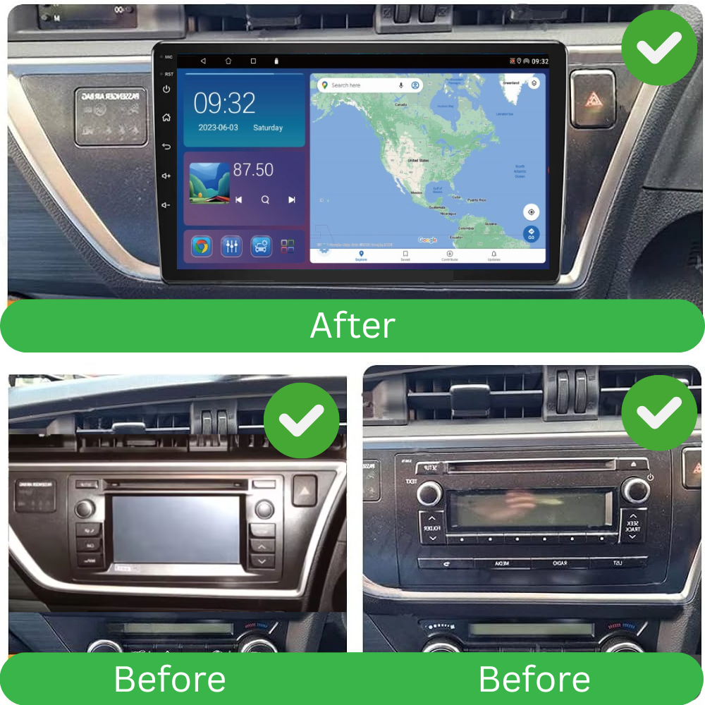 Toyota Corolla 12-16 Auris 12-16 Android 13 Wireless CarPlay & Android Auto Car Stereo Head Unit RHD