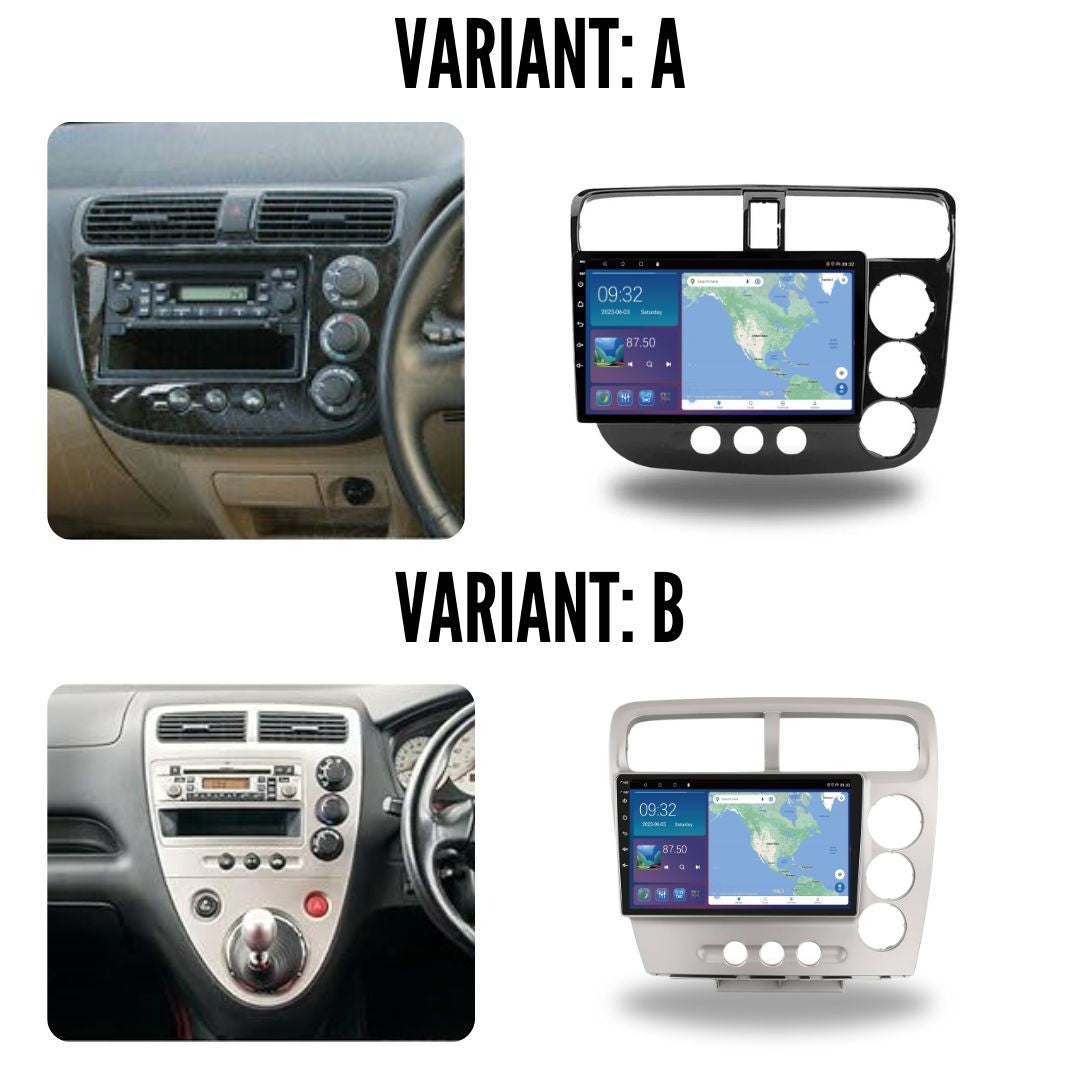 Autoradio Android 13 CarPlay sans fil et Android Auto pour Honda Civic 2000-2005 