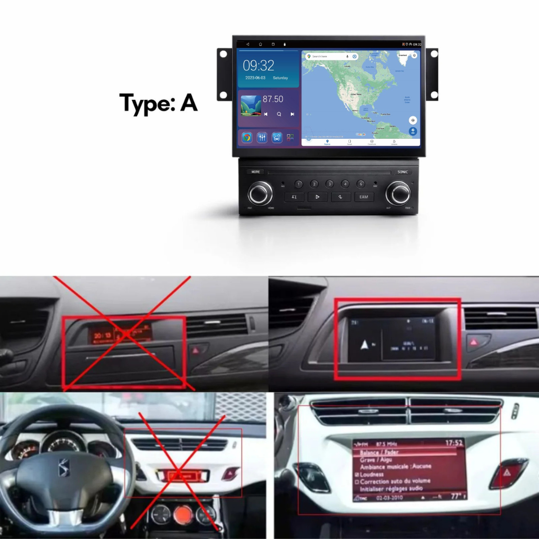 Citroen C3 DS3 C5 2009-2017 Android 14 Wireless CarPlay & Android Auto Car Stereo Head Unit - DriveCast