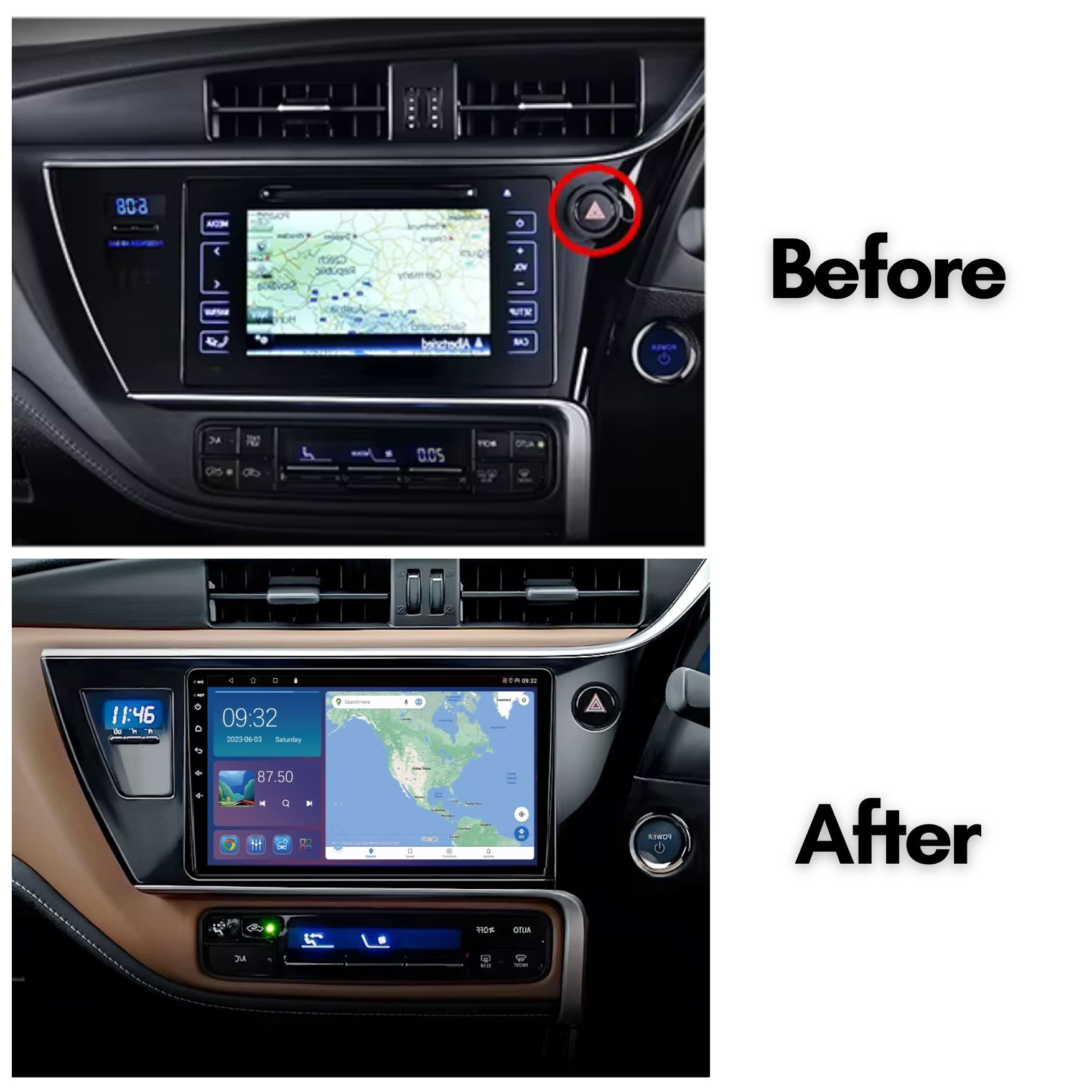 Toyota Corolla 11 Auris E180 2016-2019 Android 13 Car Stereo Head Unit RHD - DriveCast