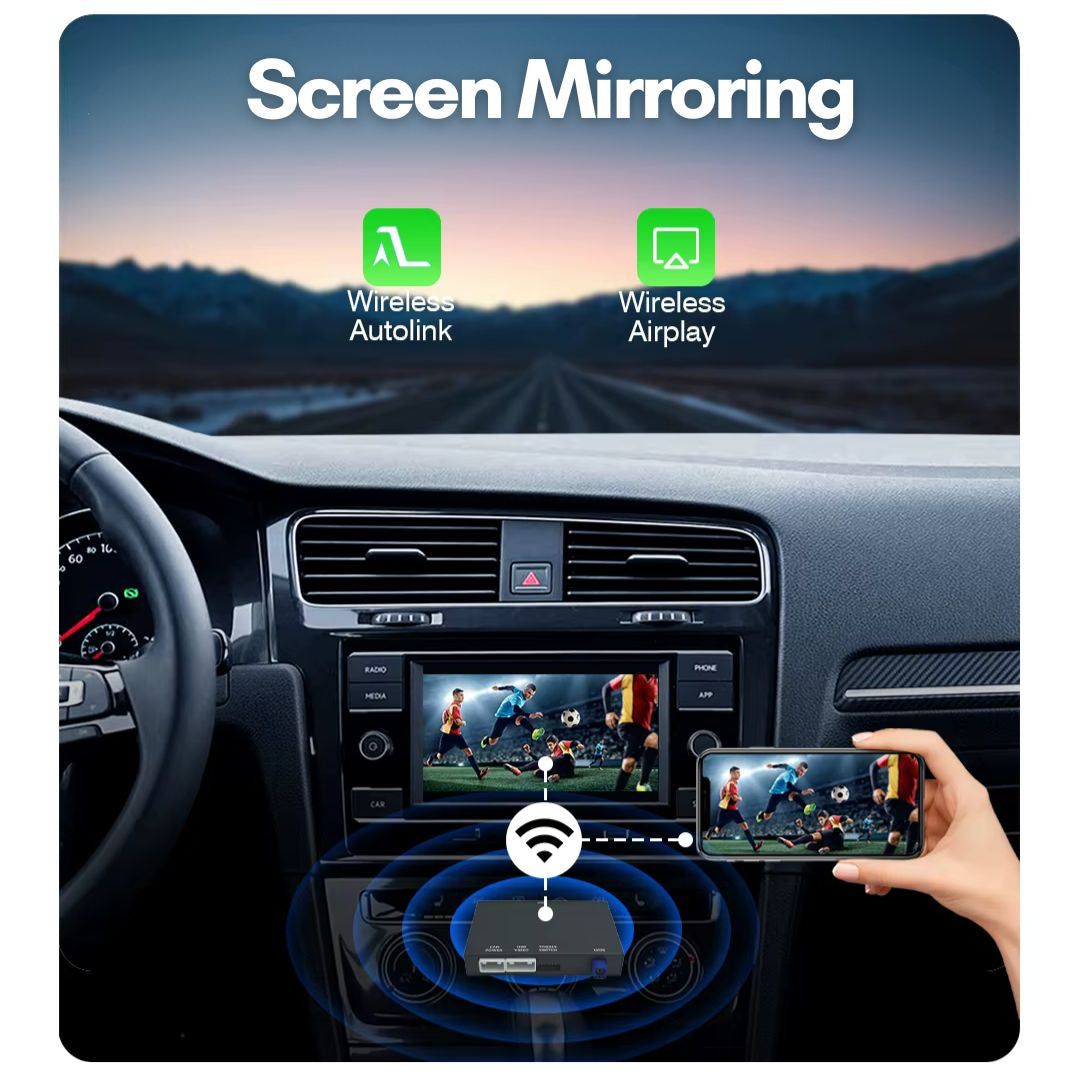 Wireless Apple CarPlay Retrofit For Volkswagen Seat Skoda Android Auto MIB1 & MIB2