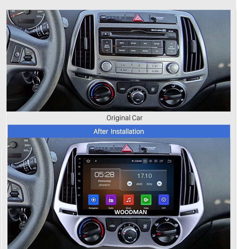 Hyundai i20 2008-2012 Android 13 Wireless CarPlay & Android Auto Car Stereo Head Unit - DriveCast