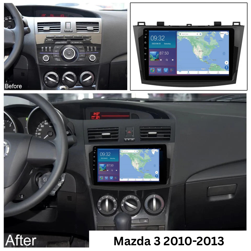 Mazda 3 2010 2013  Android 13 Wireless CarPlay & Android Auto Car Stereo Head Unit Bose - DriveCast