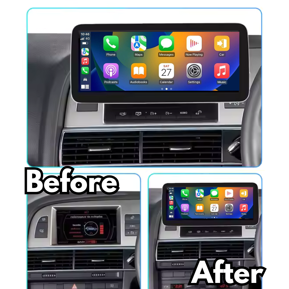 Audi A6 C6 2005-2011 Android 13 Wireless CarPlay & Android Auto Car Stereo Head Unit S RS