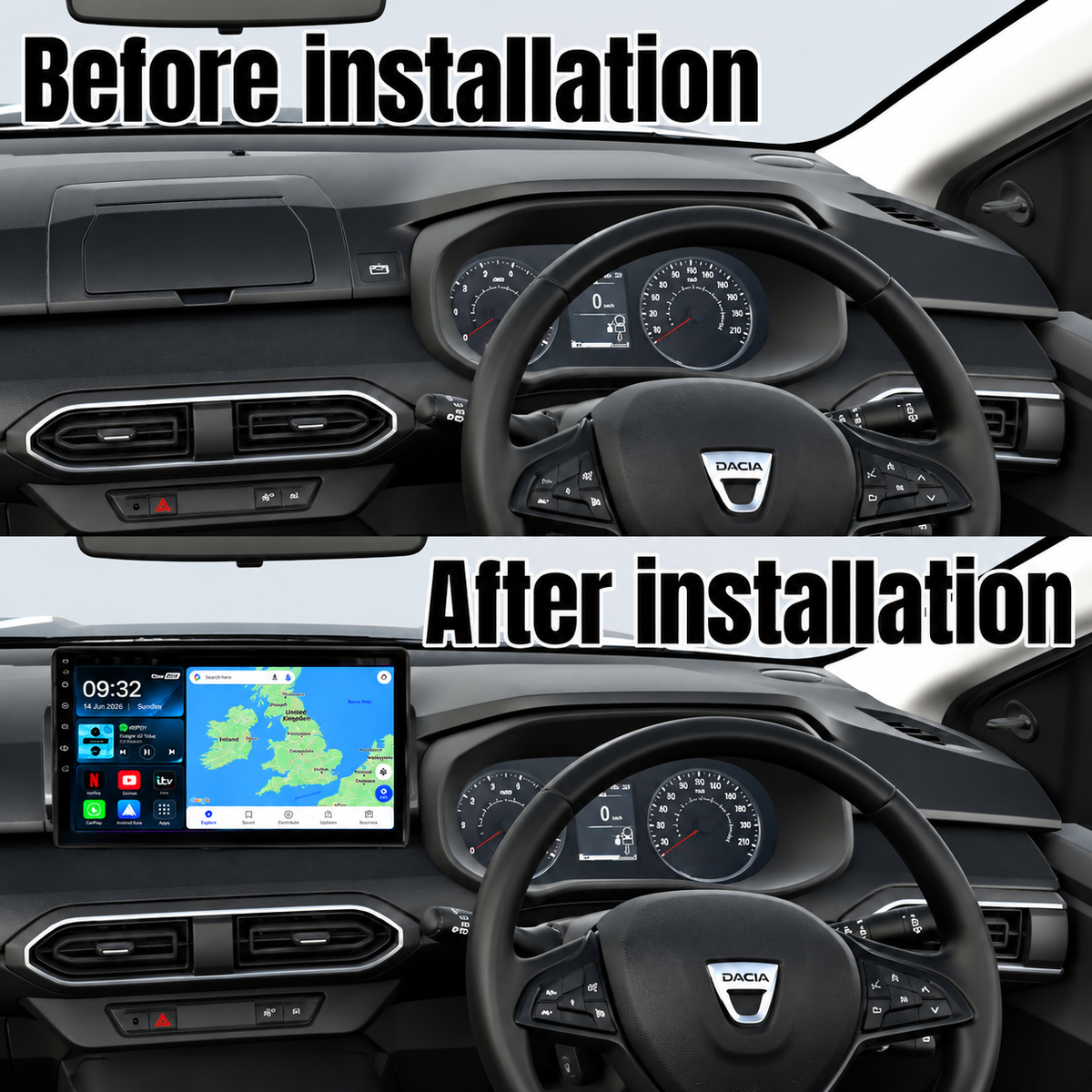 Dacia Sandero 2021-2024 Android 15 Car Stereo Head Unit | CarPlay & Android Auto - DriveCast