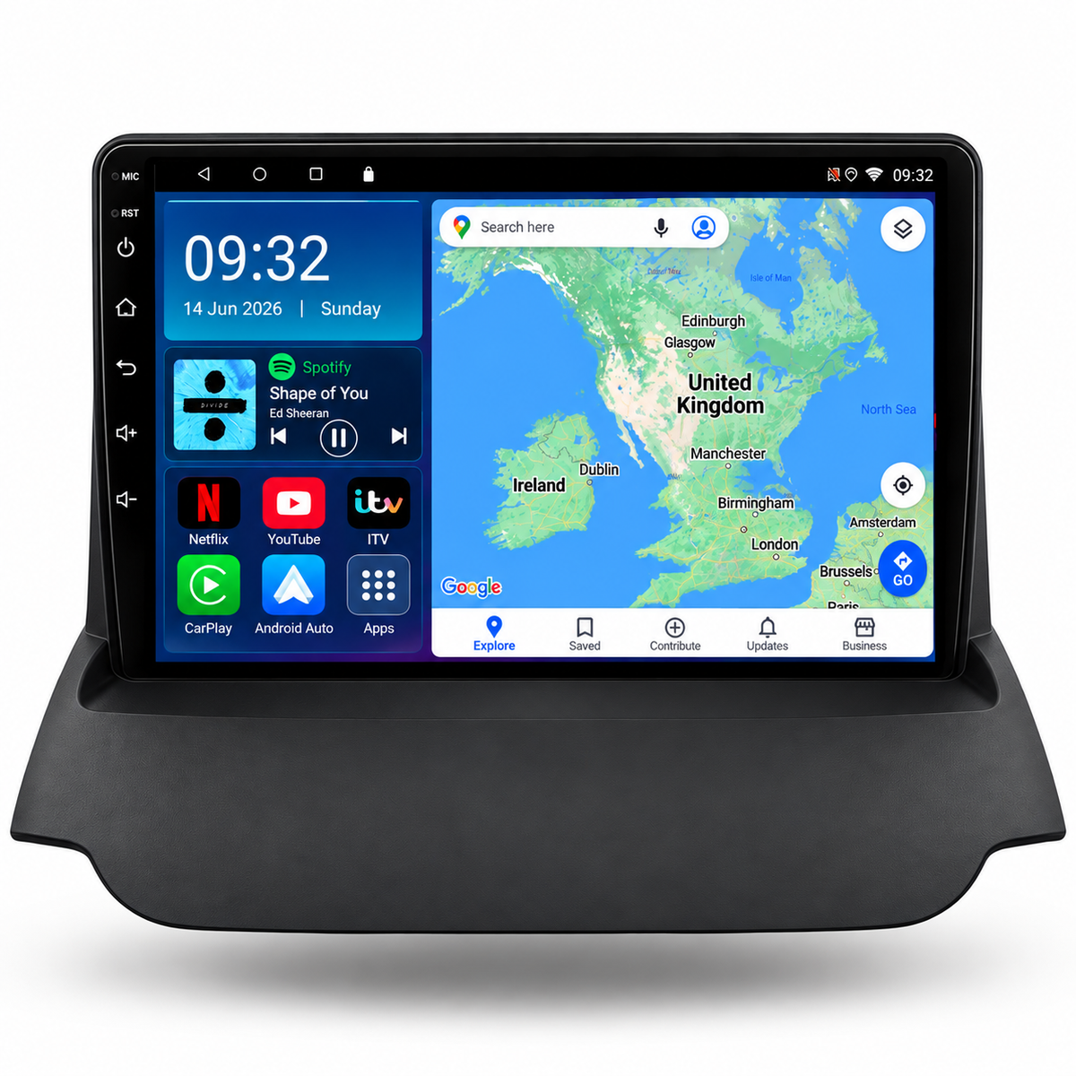 Ford Ecosport 2013-2017 Android 13 Kabelloses CarPlay und Android Auto Autoradio-Haupteinheit 